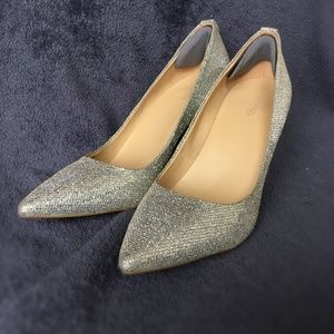 Michael Kors Dorothy Flex Pump Silver Glitter 10
